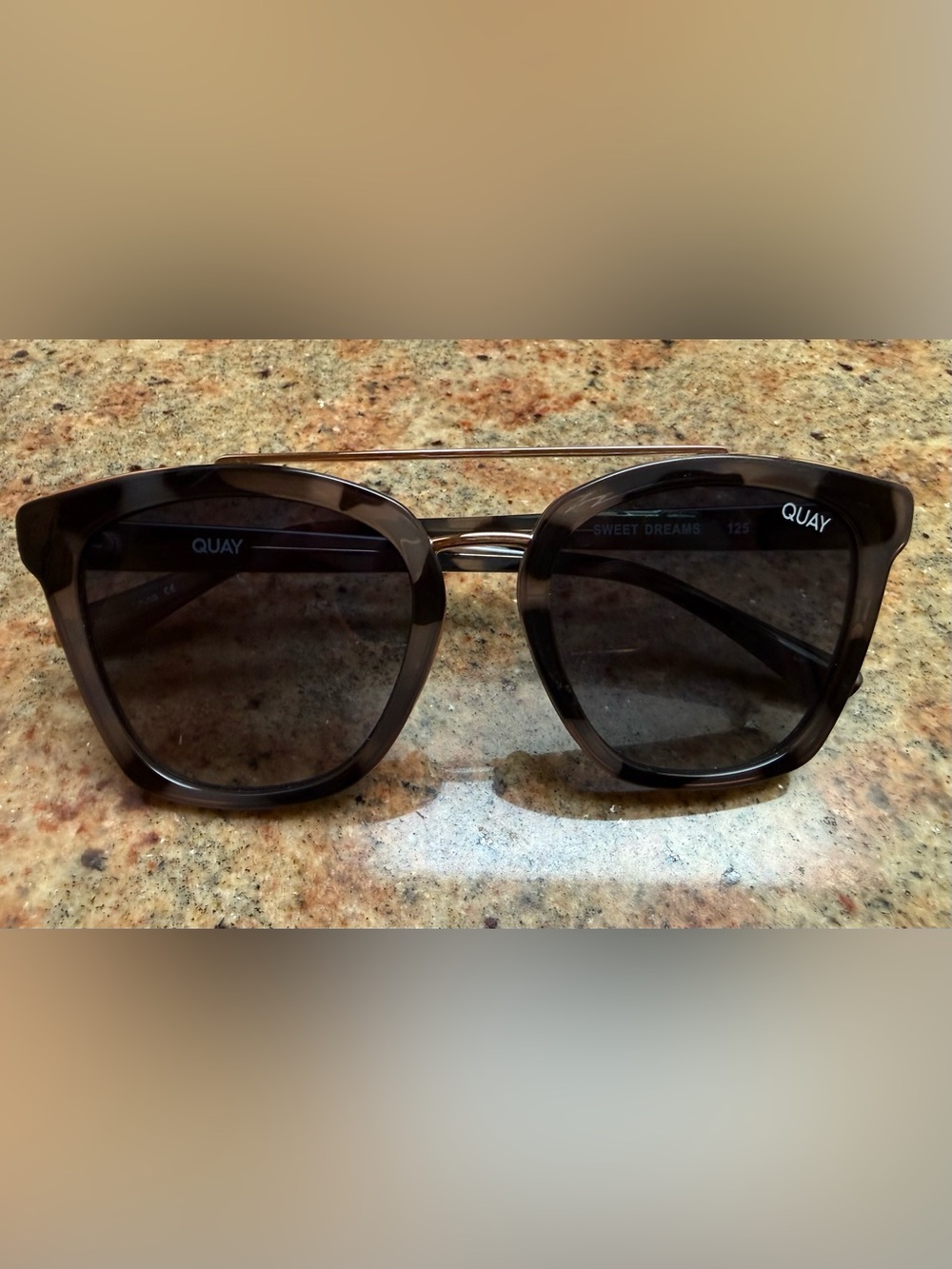 Quay 'Sweet Dreams' Oversized Square Sunglasses in Smoky Brown